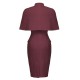 2PCS  Button Work Pencil Dress