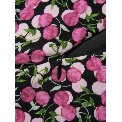 Pre-Sale Black & Pink  Cherry A-Line Skirt