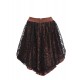  Mesh Ruffles Hem High Low Skirt