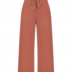  Solid Hight Waist Wideleg Pants