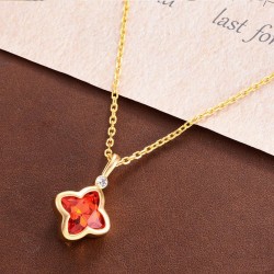 Alloy Four Leaf Clover Necklace