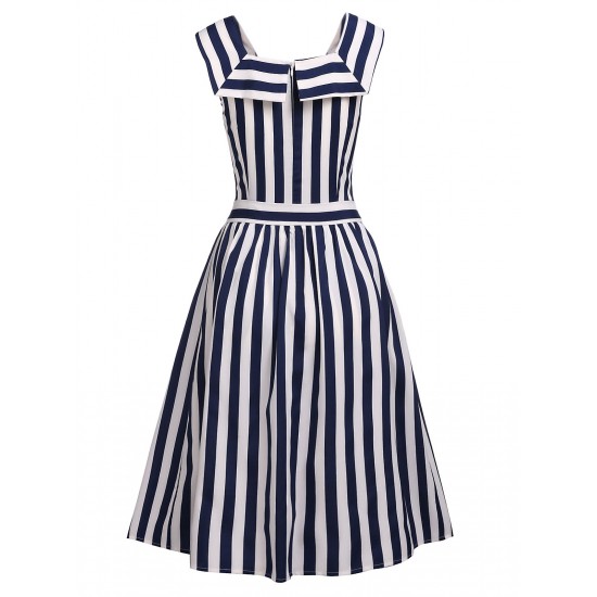 Navy  Stripes Sailor Romper & Skirt