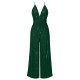 Solid Shiny Slip Vintage Jumpsuit