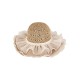 Handmade Ruffia Straw Organza Sun Hat