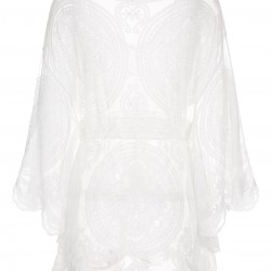 White  Lace Hollow Hedging Cover-up